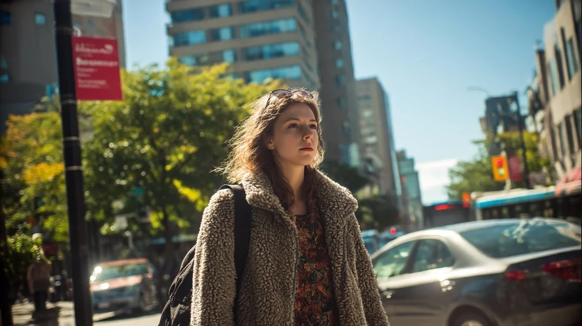 T-shirt léger en coton porté lors d'une journée chaude de début septembre