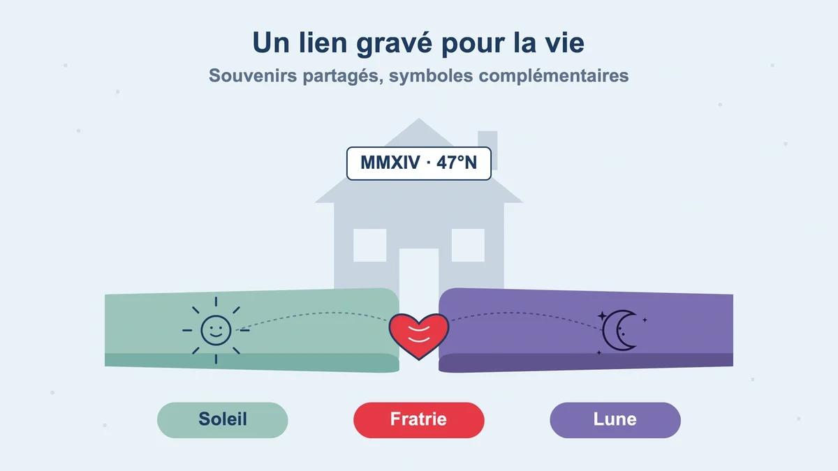 Tatouages représentant un frère et une sœur symbolisant leur lien affectif et des souvenirs partagés