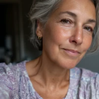 femme 60 ans visage ovale